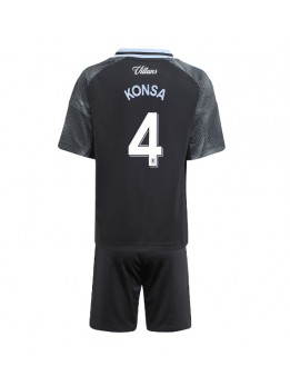 Aston Villa Ezri Konsa #4 Replika Borta Kläder Barn 2025-26 Kortärmad (+ byxor)
